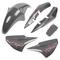 Kit Carenagem Titan 150 Prata Cinza 2006 2007 2008 + Adesivos