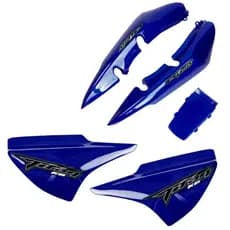 Carenagem Titan 150 Azul Tampa Lateral + Rabeta + Adesivos 2004 2005 2006 2007 2008 + Evernizado