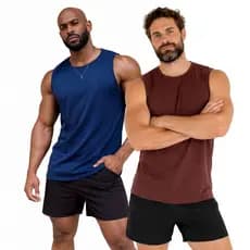 Kit 2 Regata Masculina Academia Praia Corrida Casual