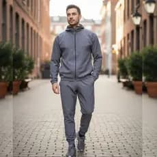 Conjunto Corta Vento + Calça Dryfit Elastano Blusa Slim Fit