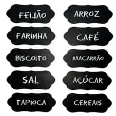Etiquetas Adesivas Rótulos para Mantimentos Cartela 28/10/4 Adesivos