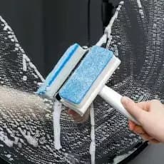 Rodo Rodinho Limpa Vidros Azulejos Pia 2 Em 1 Com Esponja