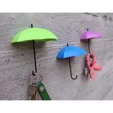 Kit Porta Chaves Objetos Guarda-chuva Gancho Adesivo Parede Florescente Organizador Decoração