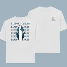 Camiseta Unissex Estampada Nossa Senhora Das Graças 100% Algodão