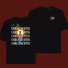 Camiseta Unissex Estampada São Carlo Acutis Fc 100% Algodão