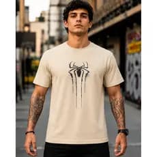 Camiseta Masculina Estampa de Aranha Promoçao