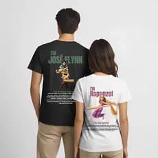 Conjunto Camiseta Rapunzel e José Flynn Kit Casal Lançamento