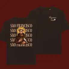 Camiseta Unissex Estampada São Francisco De Assis 100% Algodão