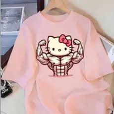 Camiseta Feminina Academia Hello K Fitness Camisa Gym Treino T-shirt 100% Algodão