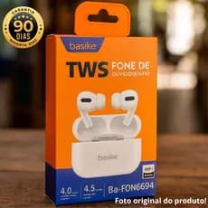 Fone de Ouvido Bluetooth Sem Fio - Fone De Ouvido Basike Tws Bluetooth Inova Fon6694