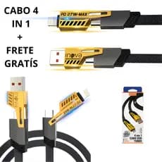 Cabo 4 em 1 CARREGADOR INOVA 27W/65W  USB C Para Tipo C Lightning turbo original iphone xiaomi