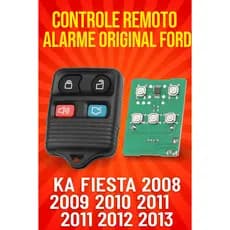 Controle Remoto Alarme Original Ford Ka Fiesta 2008 2009 2010 2011 2012 2013 4 Botões + Bateria