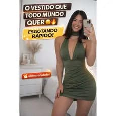 Vestido Feminino Multi Formas de Amarração Frente Única Forro Duplo Vestido Curto Valoriza Curvas