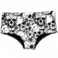 Sunga Estampada Caveira Tradicional Tecnologia Não Desbota com o Cloro Estampa Caveiras Skullz