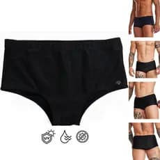 Sunga Lisa Preta Adulto Moda Praia Tradicional Proteção UV AntiCloro Forrada Tecido Lycra Premium