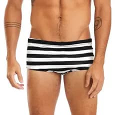 Sunga Masculina Estampada Tradicional Listras Forrada Anticloro Seca Rápido