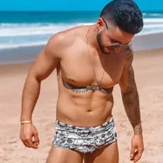 Sunga Masculina Estampada Praia Caveiras Caveira Secagem Rápida Proteção Solar Não Desbota