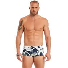 Sunga Masculina Estampada Praia Botanical Forrada Anticloro Folhagem Moderna Com Forro