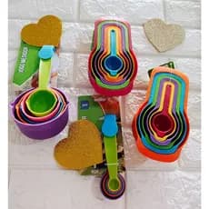 Kit Medidor De Cozinha Peças Avulsas Colheres Coloridas Medida Cozinha Comida Bolo