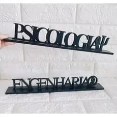 Placa Decorativa Profissão MDF Decoração Presente Trabalho Formação Formatura Graduação Mimo