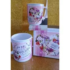 Caneca Xícara Vó Porcelana Vovó Frase Amor De Vó É Carinho Afeto Bênção Cuidado E Proteção É Presente De Deus De Todo Coração Decoração Presente