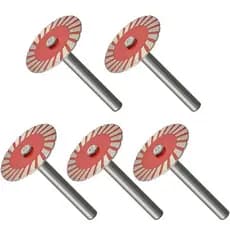 Kit com 5 Disco de Corte Diamantado 40mm Haste 6mm para Furadeira. Parafusadeira e Retificadeira. Corte Fino Rápido