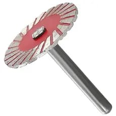 Disco de Corte Diamantado Turbo 40mm com Haste de 6mm para Furadeira Corte Granito Mármore Profissional Dremax