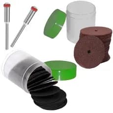 Kit 60 Discos de Corte 24mm 2 Haste 3mm para Micro Retífica