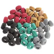 Kit 50 Escovas de Polimento Abrasivas para Micro Retíficas