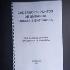 Apostila Caderno de Pontos Cantados de Umbanda de Orixás e Entidades