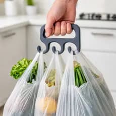 Carregador De Sacolas Pegador Com 3 Ganchos Leve e Resistente Leve Todas as Suas Compras de Uma Só Vez Sem Dor nas Mãos