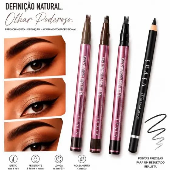 Lapís Caneta de Sobrancelha Microblading Fio a Fio Preenche Falhas