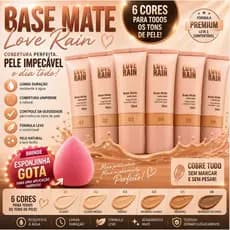 Kit 3 Base Liquida Love Rain Matte À Prova D'água