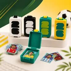 Porta Figurinhas Copa do Mundo 2026 Coleção Álbum FIFA Cards Futebol Caixa Organizadora Estojo Verde