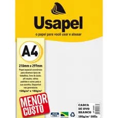 PAPEL CASCA DE OVO BRANCO A4 180G 50F USAPEL
