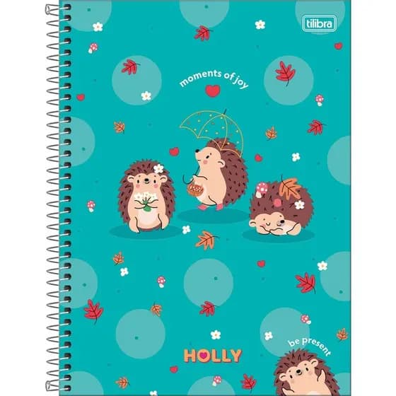 CADERNO UNIVERSITARIO 10 MATERIAS CAPA DURA 160F HOLLY TILIBRA