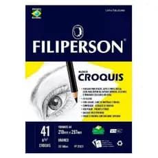 BLOCO PAPEL MANTEIGA CROQUIS A4 41G 50 FOLHAS FILIPERSON