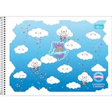 CADERNO DE DESENHO GRANDE CAPA FLEXIVEL ESPIRAL 56G 40F PEPPER TILIBRA