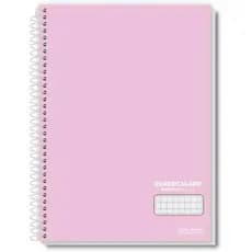 CADERNO QUADRICULADO GRANDE 7X7 CAPA DURA ESPIRAL 80F OFFICE COLORS PAUTA BRANCA