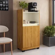 Armário Balcão Multiuso 2 Portas Escritório Cantinho Café Cozinha