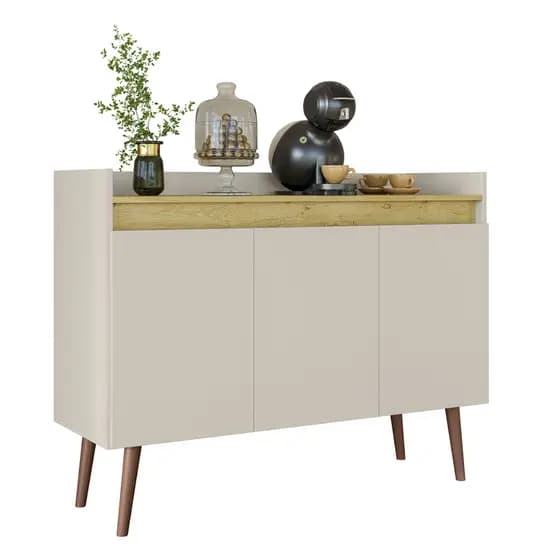 Aparador Buffet Estilo Retro Sala Multifuncional 3 Portas Dobradiças Metálicas