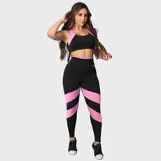 Conjunto Top Calça Fitness Feminina Tarelles