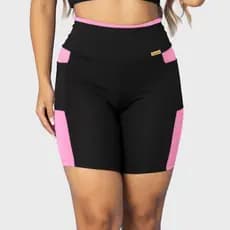 Short Fitness Feminino Bolso Suplex Academia Tarelles