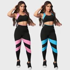 KIT 2 Conjuntos Top Calça Fitness Feminina Tarelles