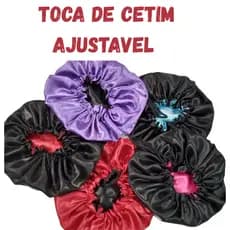 Touca Touca Cetim Luxo Duplo Tecido Antifrizz Dormir Cabelo