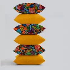 Capas para Almofadas  Decorativas 6 pçs com Zíper Estampas Decorativas