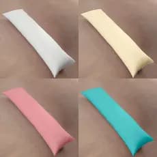 Kit 4 Capas para Travesseiros de Corpo Xuxão 4 Cores c/ Zíper 400 fios