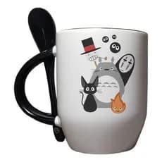 Caneca Porcelana Com Nome El Viaje De Chihiro Com Colher Colorida 340ml 325ml - Presente Personalizado