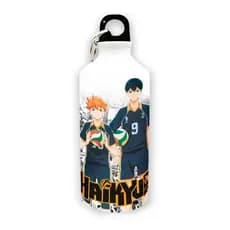 Garrafa Squeeze De Água De Haikyuu Hinata e Kageyama Para Treino Academia Ciclismo Esportes