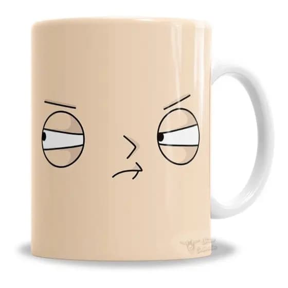 Caneca Porcelana Family Guy, Personaje Stewie 325ml - Presente Personalizado